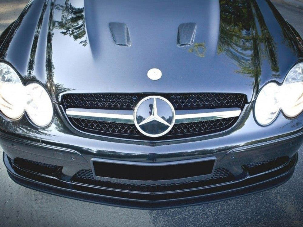Front Splitter Mercedes CLK W209 Black (SL Black Series Look) - Wayside Performance 