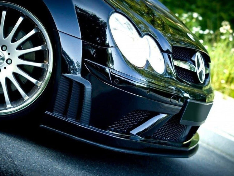 Front Splitter Mercedes CLK W209 Black (SL Black Series Look) - Wayside Performance 