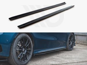 Side Skirts Diffusers V.1 Mercedes A35 AMG / AMG-Line W177 - Wayside Performance 