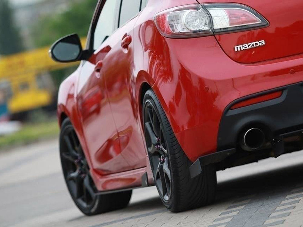 Racing Rear Side Splitters Mazda 3 MK2 MPS 2009-2013 - Wayside Performance 