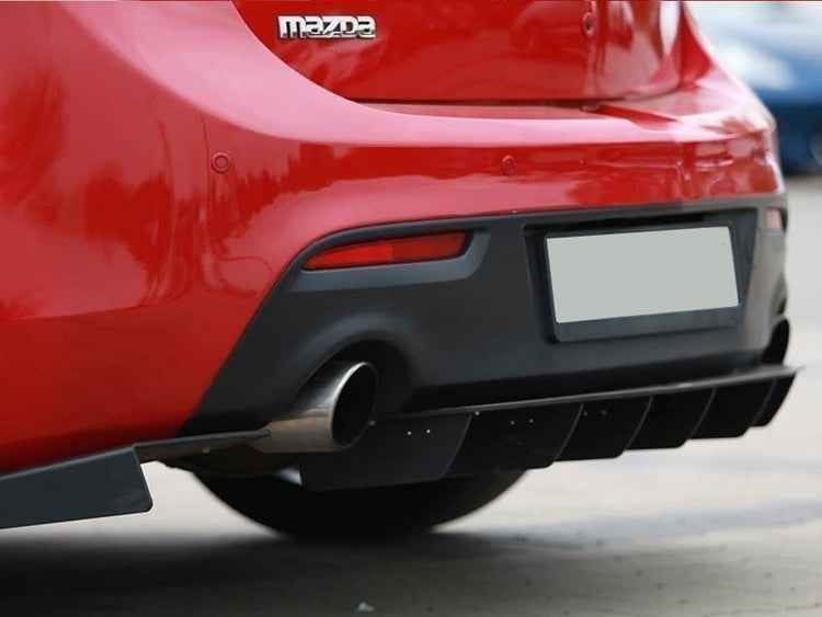 Racing Rear Side Splitters Mazda 3 MK2 MPS 2009-2013 - Wayside Performance 