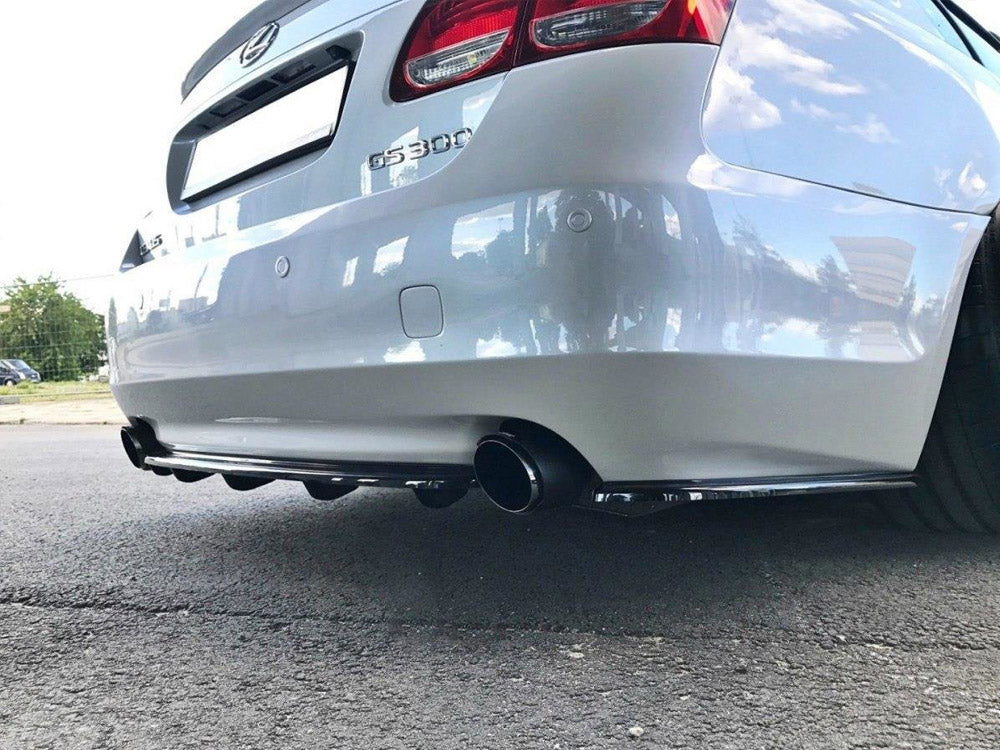 Central Rear Splitter (Vertical Bars) Lexus GS 300 Mk3 Facelift - Wayside Performance 