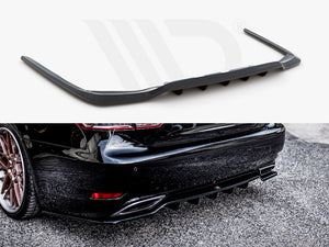 Central Rear Splitter (W/ Vertical Bars) Lexus LS MK4 Facelift (2012-2017) - Wayside Performance 