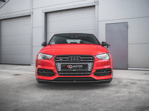 Maxton Design Front Splitter V.1 Audi S3 / A3 S-line 8v Sedan / Cabrio (2013-2016) - Wayside Performance 