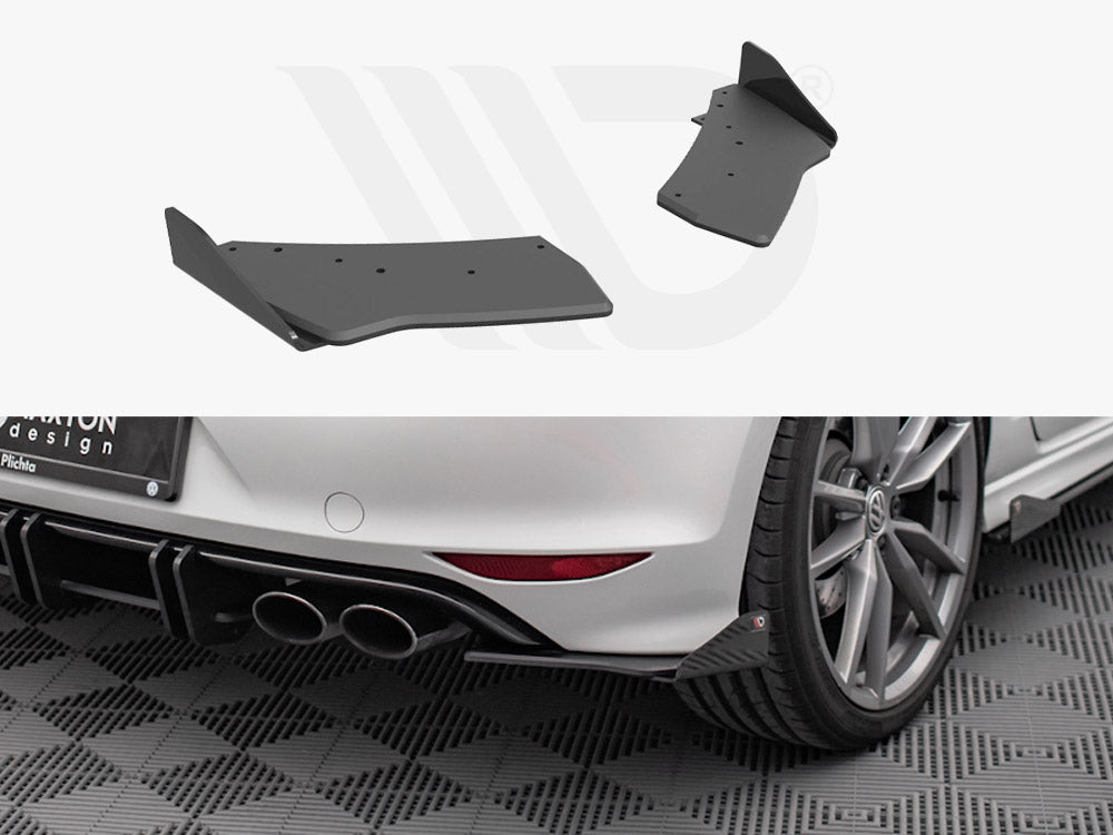 Street PRO Rear Side Splitters (+flaps) VW Golf R MK7 (2013-2016) - Wayside Performance 