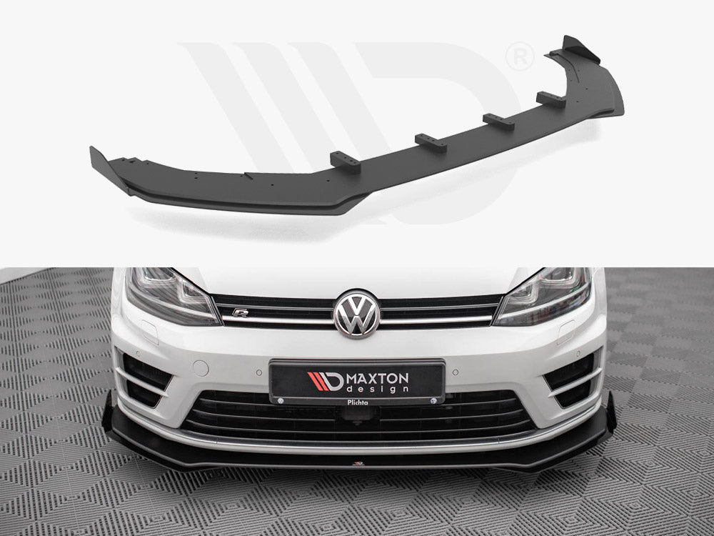 Street PRO Front Splitter V.1 (+flaps) VW Golf R MK7 (2013-2016) - Wayside Performance 