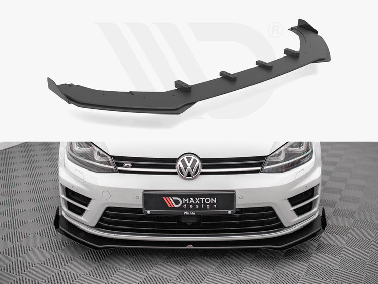 Street PRO Front Splitter V.1 (+flaps) VW Golf R MK7 (2013-2016) - Wayside Performance 