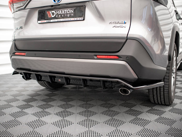 Central Rear Splitter (Vertical Bars) Toyota RAV4 MK5 (2019-) - Wayside Performance 