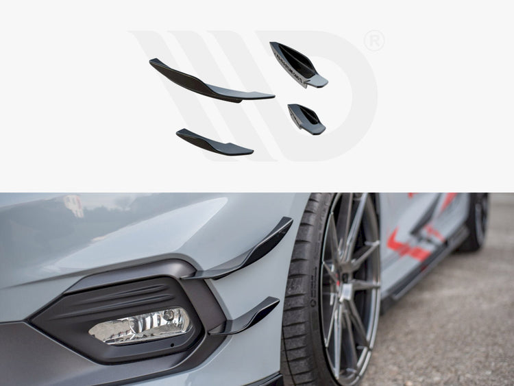 Front Bumper Wings (Canards) V.2 Ford Fiesta Mk8 St / St-line - Wayside Performance 