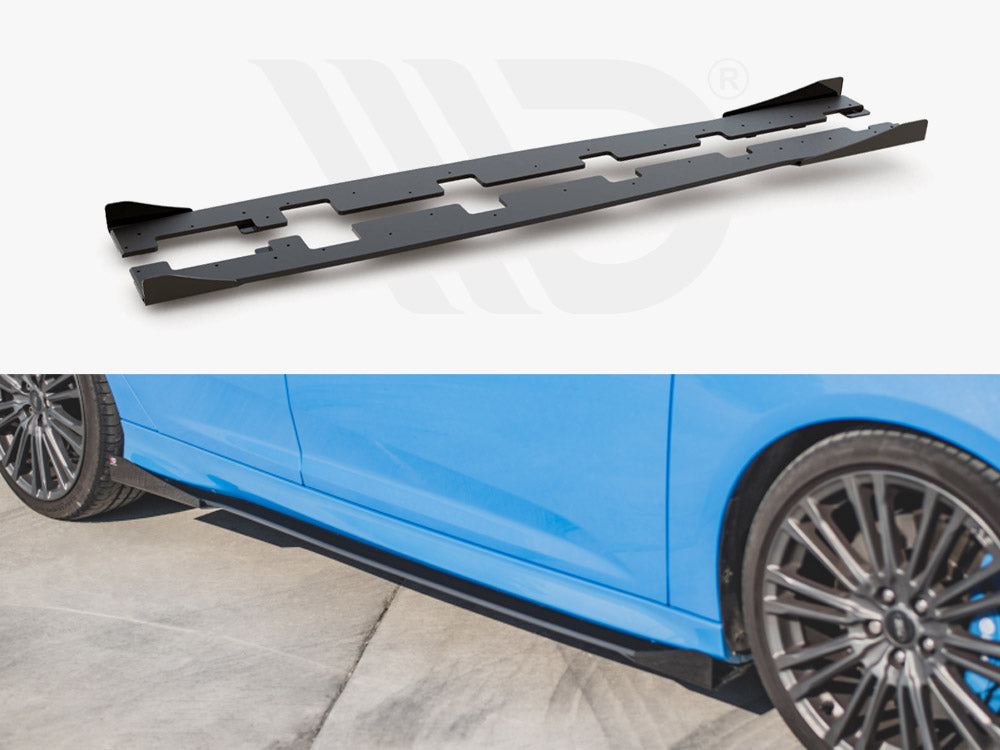 Street PRO Side Skirts Diffusers + Flaps Ford Focus RS Mk3 - Wayside Performance 