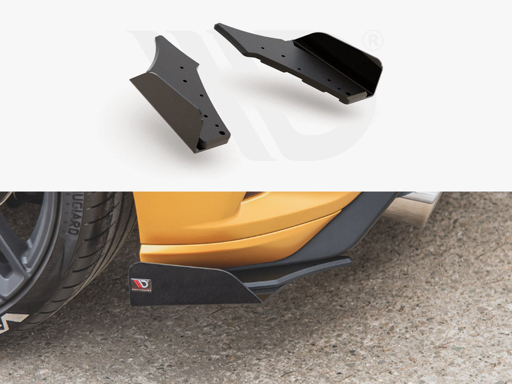 Street PRO Rear Side Splitters (+flaps) Ford Focus ST Mk4 - Wayside Performance 