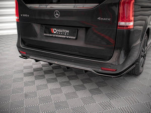 Central Rear Splitter (Vertical Bars) Mercedes V-class Amg-line W447 Facelift (2021-) - Wayside Performance 