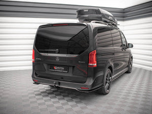 Central Rear Splitter (Vertical Bars) Mercedes V-class Amg-line W447 Facelift (2021-) - Wayside Performance 