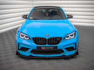 Maxton Design Street Pro Front Splitter V.1 (+flaps) Bmw M2 Competition F87 (2018-2020) - Wayside Performance 
