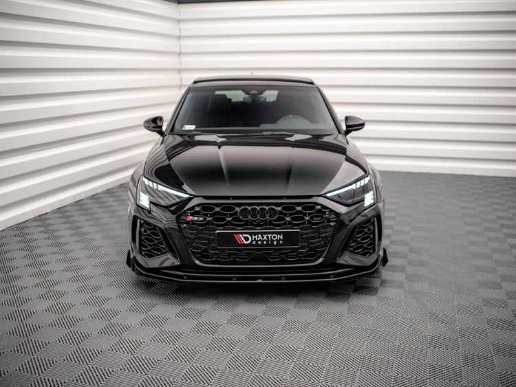 Maxton Design Street Pro Front Splitter V.1 (+flaps) Audi Rs3 8y (2020-) - Wayside Performance 