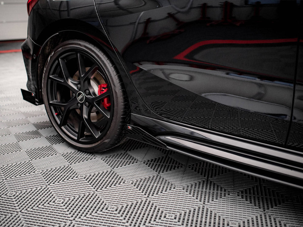 Maxton Design Street Pro Side Skirts Diffusers (+flaps) Audi Rs3 Sportback 8y (2020-) - Wayside Performance 