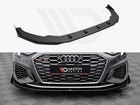 Maxton Design Street Pro Front Splitter V.1 (+flaps) Audi S3 / A3 S-line 8y (2020-) - Wayside Performance 