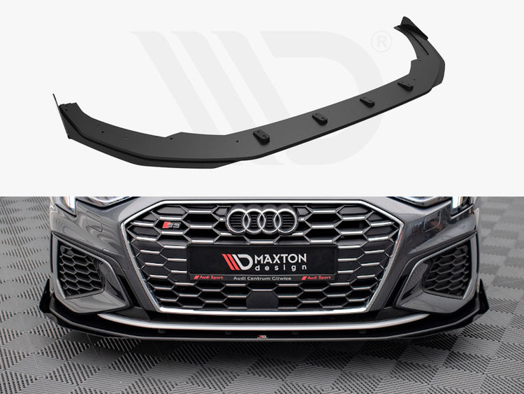 Street PRO Front Splitter V.1 (+flaps) Audi S3 / A3 S-line 8Y (2020-) - Wayside Performance 