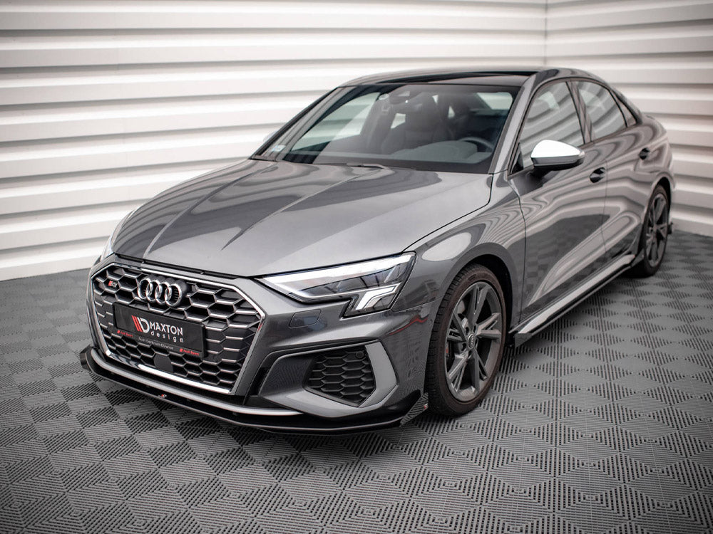 Street PRO Front Splitter V.1 (+flaps) Audi S3 / A3 S-line 8Y (2020-) - Wayside Performance 
