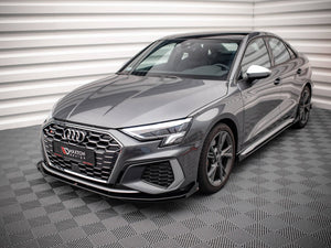 Street PRO Front Splitter V.1 (+flaps) Audi S3 / A3 S-line 8Y (2020-) - Wayside Performance 