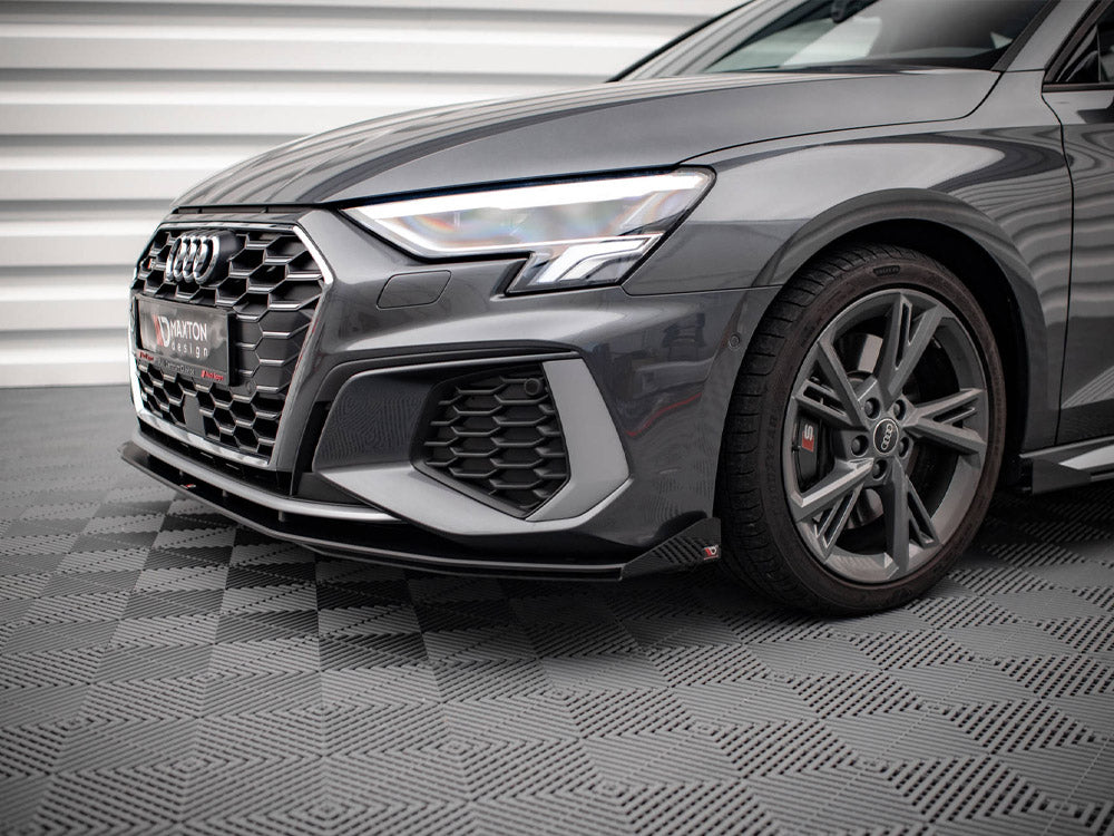 Street PRO Front Splitter V.1 (+flaps) Audi S3 / A3 S-line 8Y (2020-) - Wayside Performance 