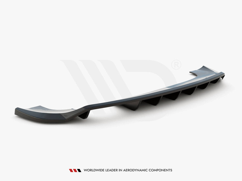 Central Rear Splitter (Vertical Bars) Audi Q3 8U Facelift (2014-2018) - Wayside Performance 