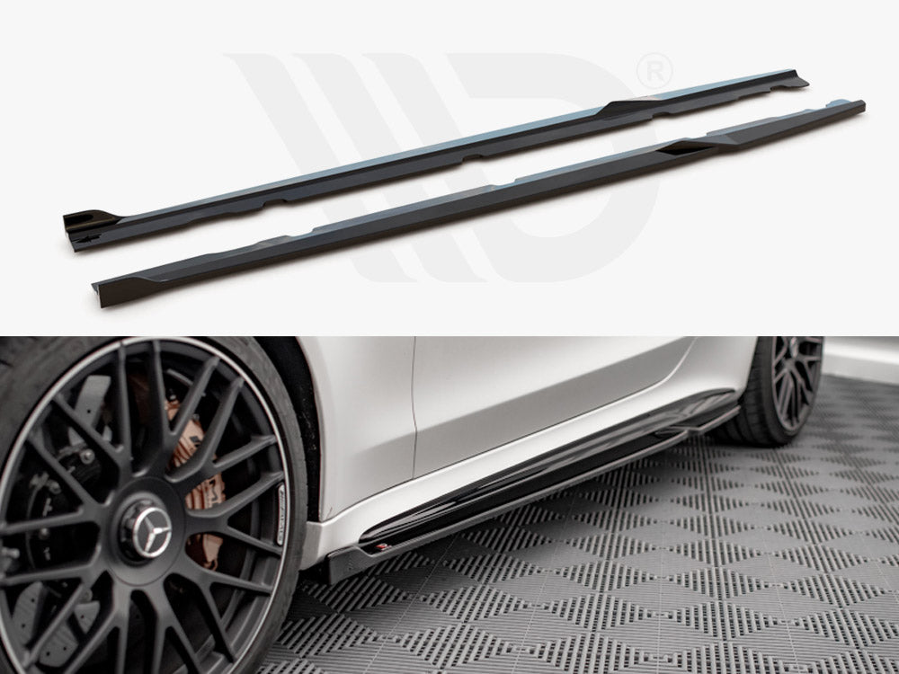 Side Skirts Diffusers V.2 Mercedes-AMG C 63AMG Coupe C205 Facelift - Wayside Performance 