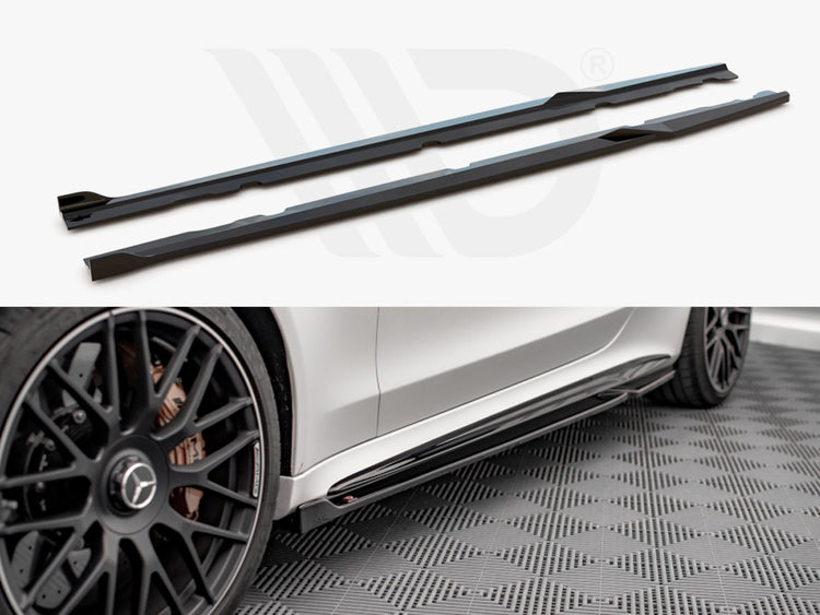 Side Skirts Diffusers V.2 Mercedes-AMG C 63AMG Coupe C205 Facelift - Wayside Performance 