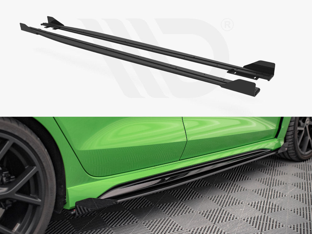 Maxton Design Street Pro Side Skirts Diffusers (+flaps) Audi Rs3 Sedan 8y (2020-) - Wayside Performance 