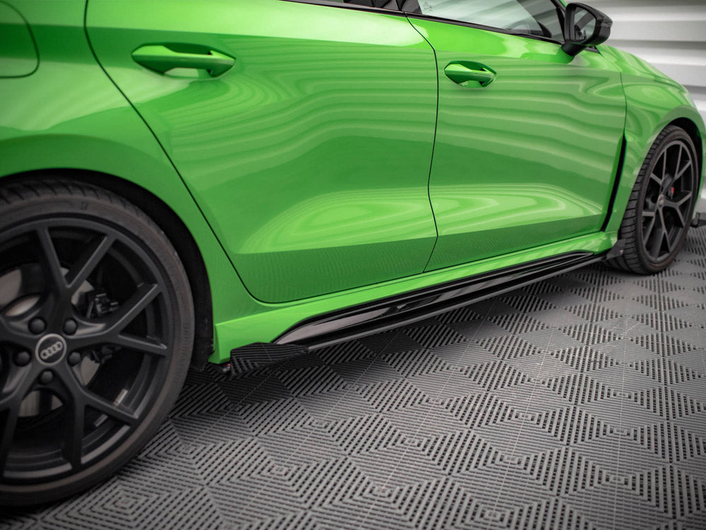 Maxton Design Street Pro Side Skirts Diffusers (+flaps) Audi Rs3 Sedan 8y (2020-) - Wayside Performance 