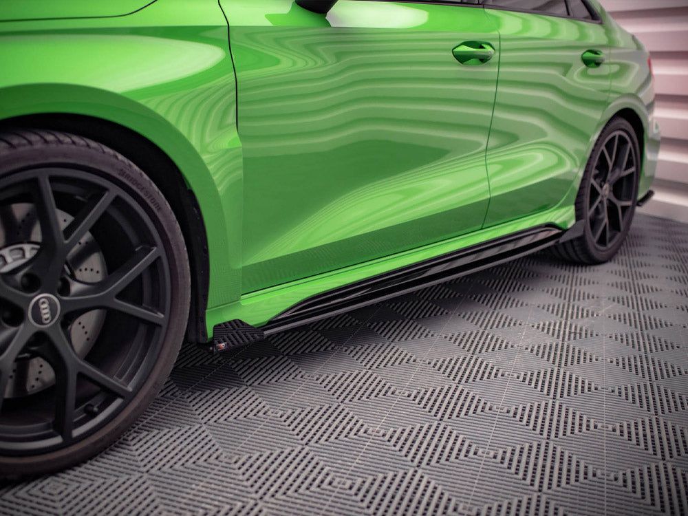 Maxton Design Street Pro Side Skirts Diffusers (+flaps) Audi Rs3 Sedan 8y (2020-) - Wayside Performance 