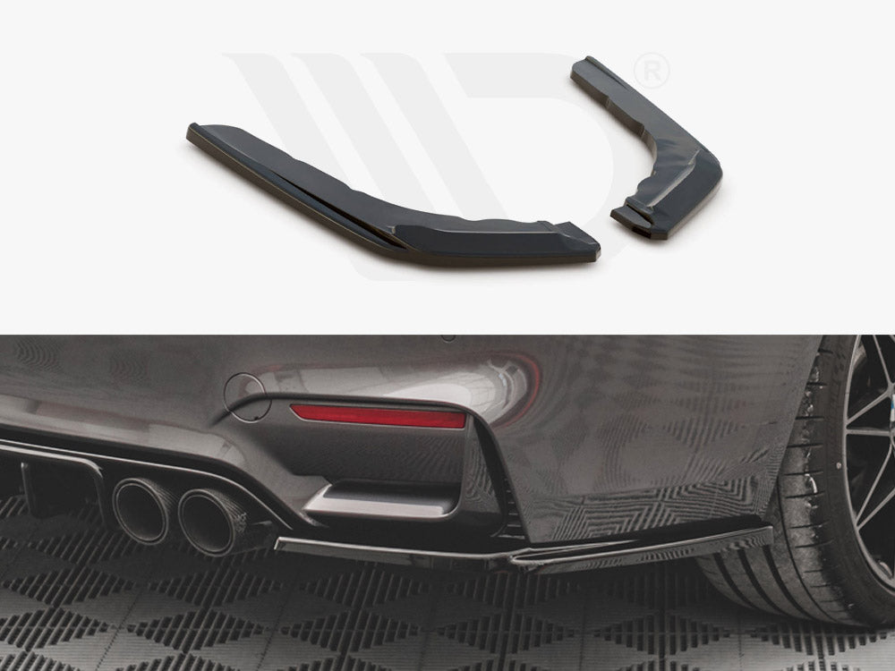 Maxton Design Rear Side Splitters V.3 Bmw M4 F82 - Wayside Performance 