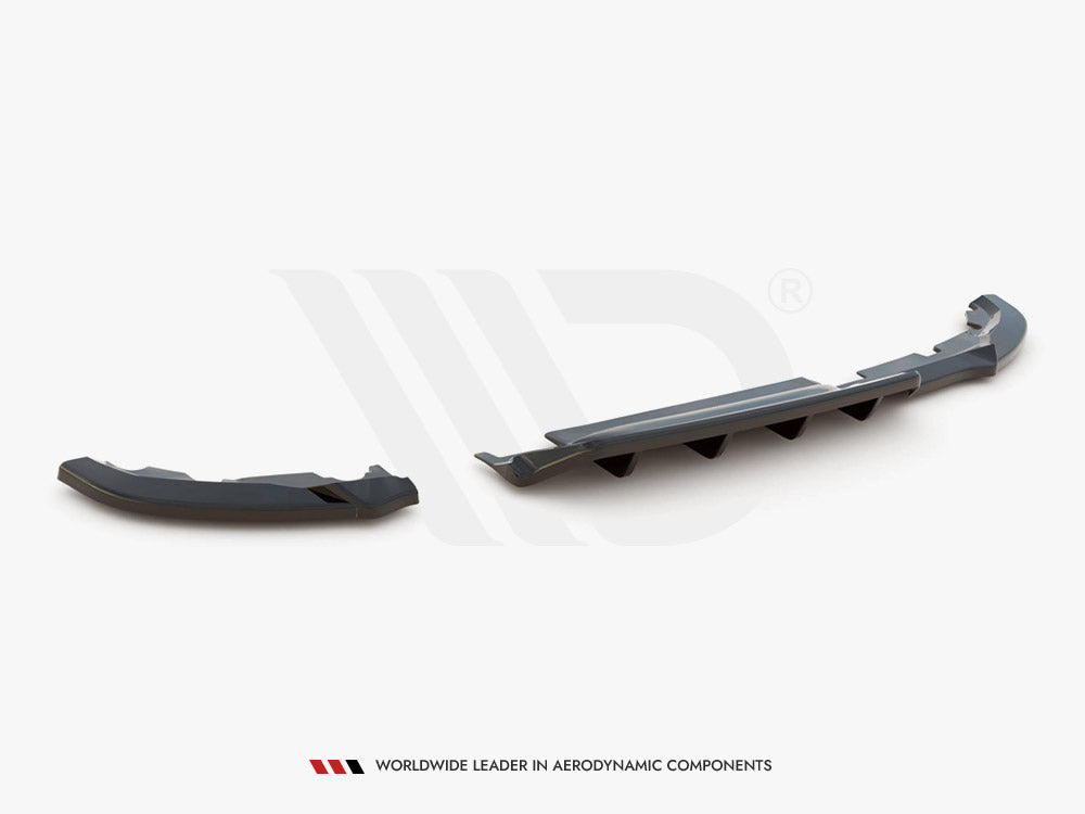 Central Rear Splitter (Vertical Bars) Renault CLIO Mk5 (2019-) - Wayside Performance 