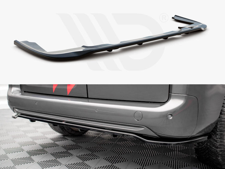 Central Rear Splitter (Vertical Bars) Peugeot Partner Long Mk3 - Wayside Performance 