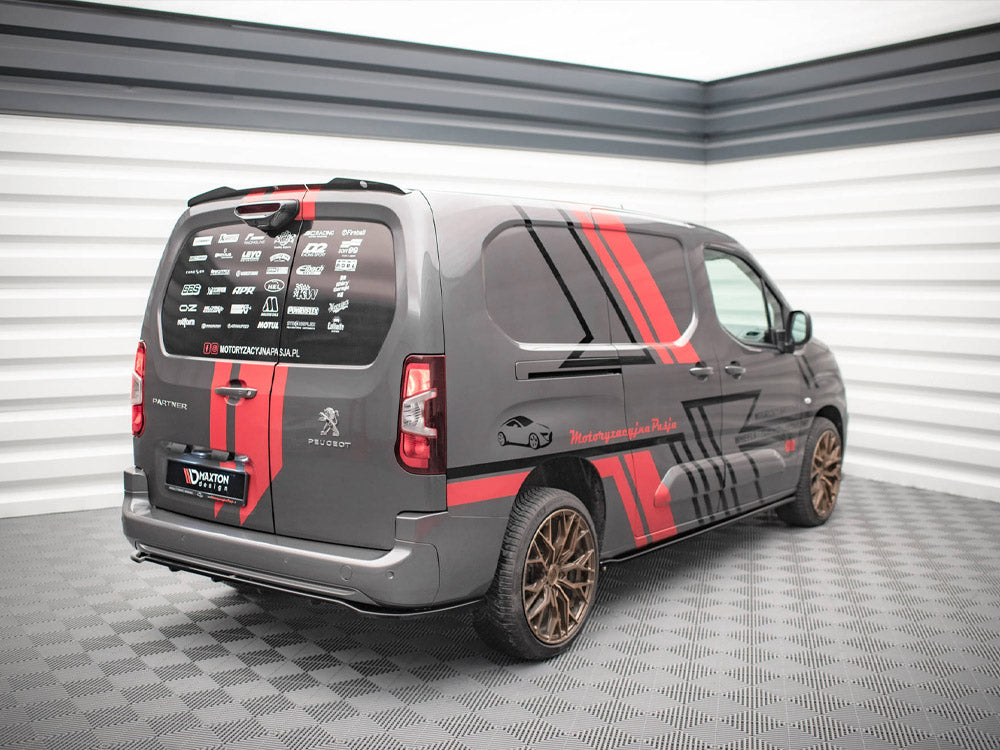 Central Rear Splitter (Vertical Bars) Peugeot Partner Long Mk3 - Wayside Performance 