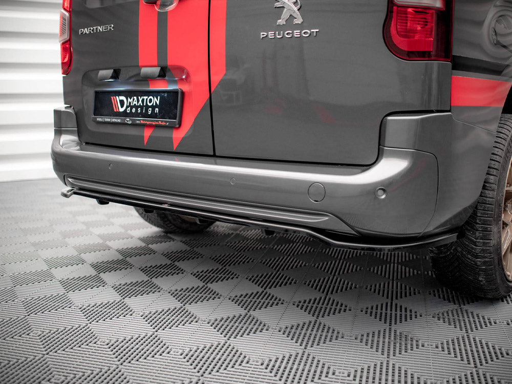 Central Rear Splitter (Vertical Bars) Peugeot Partner Long Mk3 - Wayside Performance 