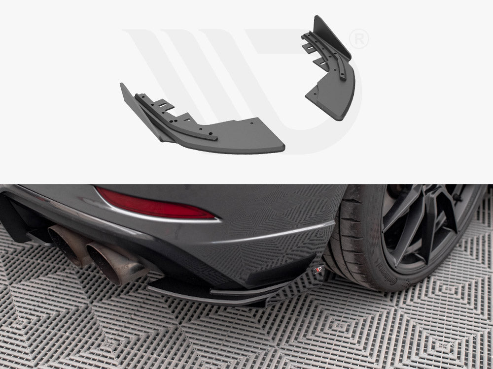 Maxton Design Street Pro Rear Side Splitters (+flaps) Audi S3 Sportback 8v Facelift - Wayside Performance 