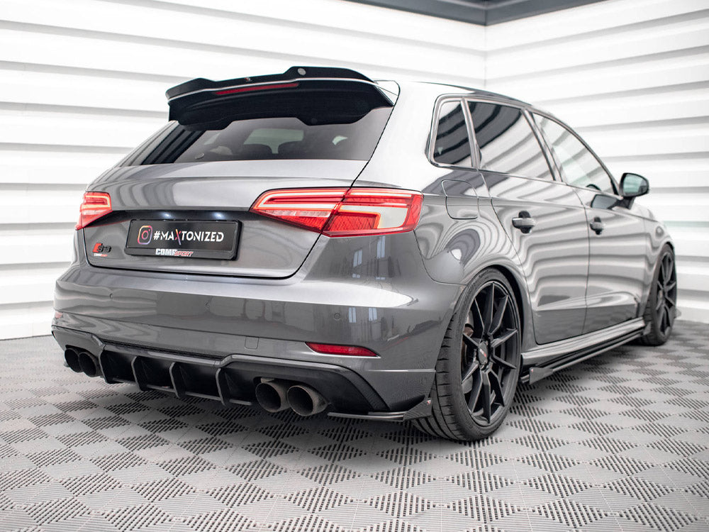 Maxton Design Street Pro Rear Side Splitters (+flaps) Audi S3 Sportback 8v Facelift - Wayside Performance 
