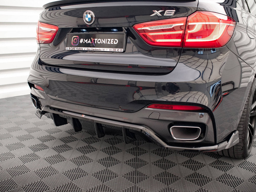 Central Rear Splitter (Vertical Bars) BMW X6 M Sport F16 - Wayside Performance 