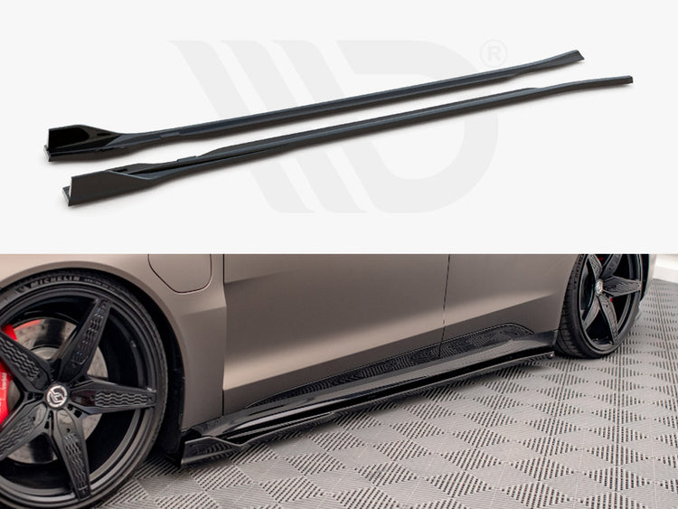 Side Skirts Diffusers V.2 Audi e-Tron GT / RS GT Mk1 - Wayside Performance 