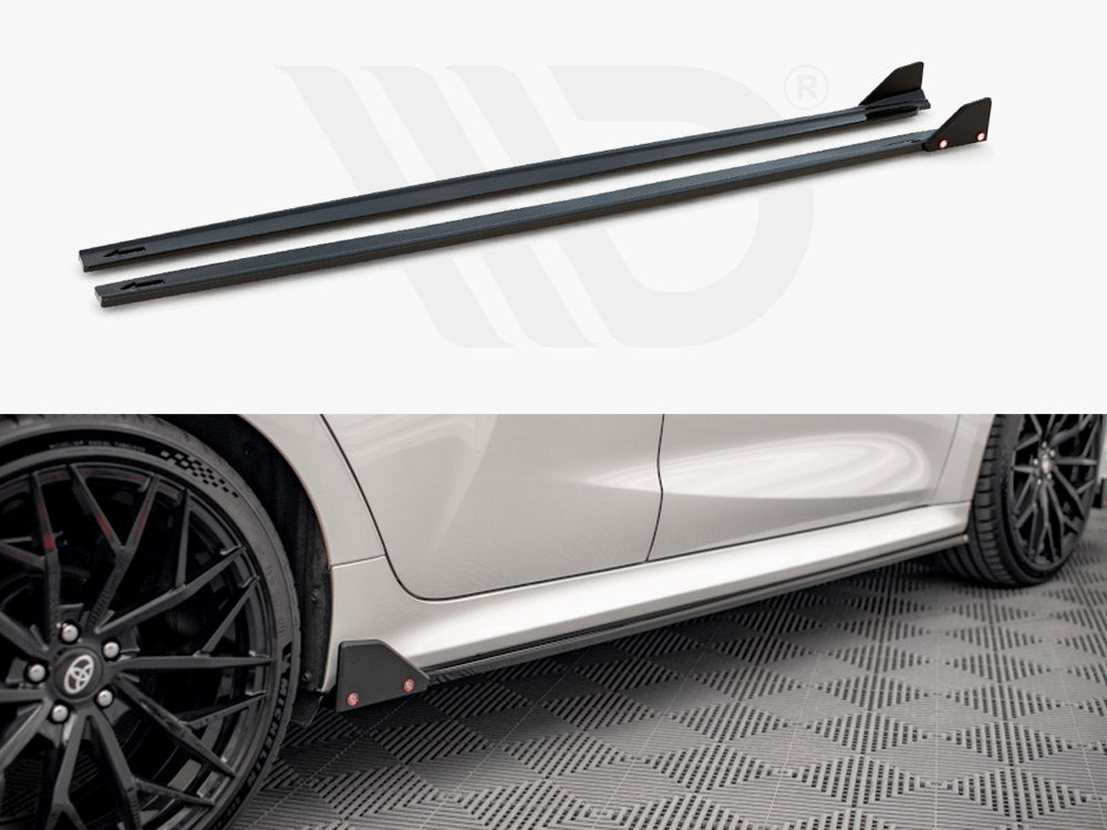 Side Skirts Diffusers V.1 + Flaps Toyota Yaris Mk4 - Wayside Performance 