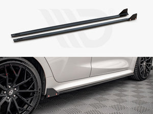 Side Skirts Diffusers V.1 + Flaps Toyota Yaris Mk4 - Wayside Performance 