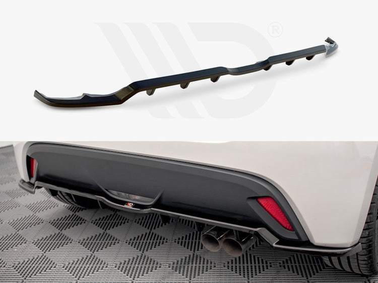Central Rear Splitter V.2 (Vertical Bars) Toyota Yaris Mk4 - Wayside Performance 