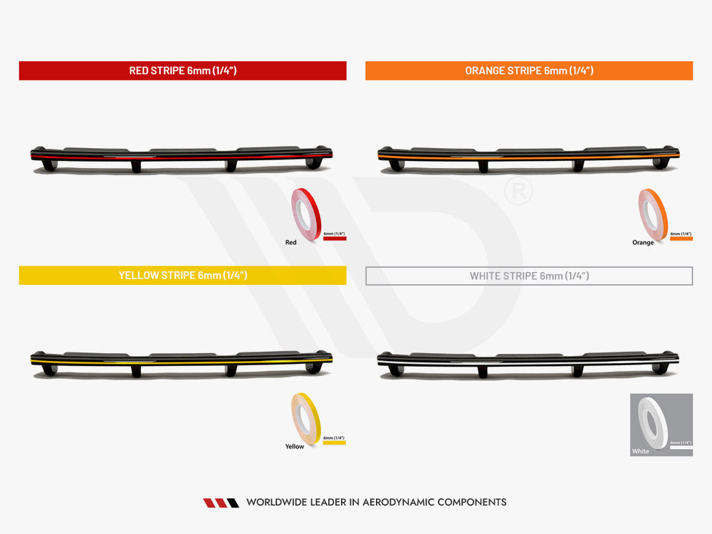 Central Rear Splitter V.2 (Vertical Bars) Mercedes A 35 AMG Sedan V177 - Wayside Performance 