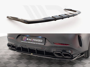 Central Rear Splitter (Vertical Bars) Mercedes AMG GT 63S 4-door Coupe Aero - Wayside Performance 
