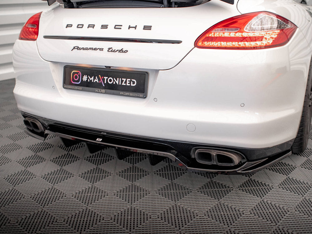 Central Rear Splitter (Vertical Bars) Porsche Panamera Turbo 970 - Wayside Performance 