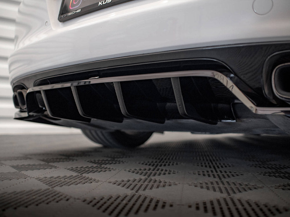 Central Rear Splitter (Vertical Bars) Porsche Panamera Turbo 970 - Wayside Performance 