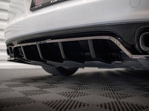 Central Rear Splitter (Vertical Bars) Porsche Panamera Turbo 970 - Wayside Performance 