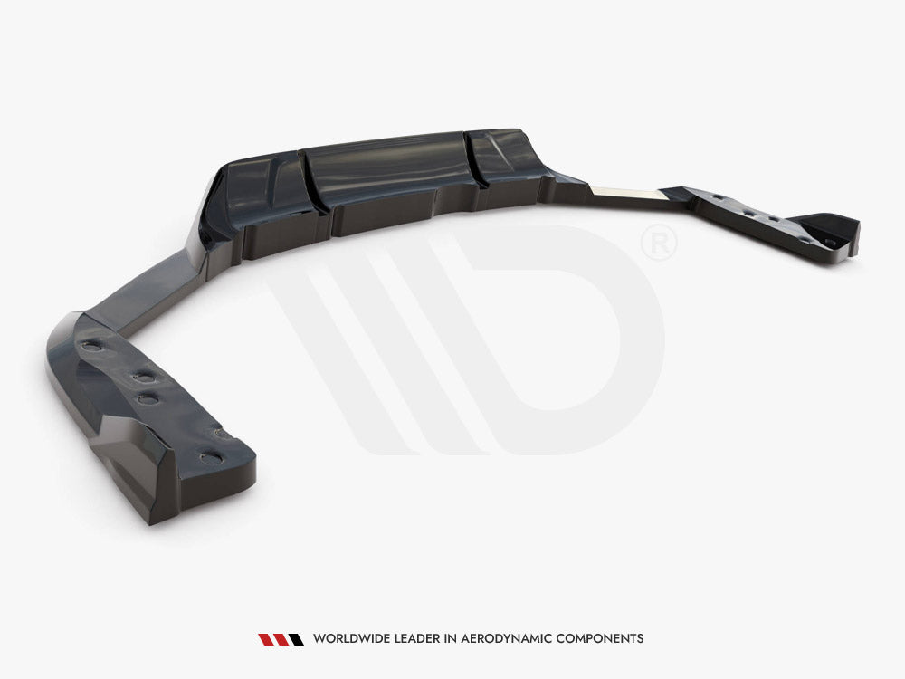 Central Rear Splitter (Vertical Bars) BMW X6 M F96 - Wayside Performance 