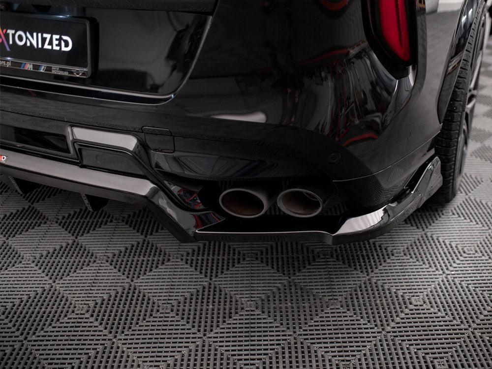 Central Rear Splitter (Vertical Bars) BMW X6 M F96 - Wayside Performance 
